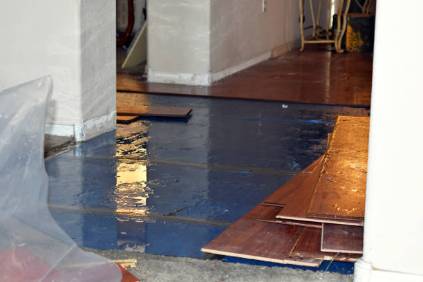 Professional Flood Cleanup technician working in Aston, PA